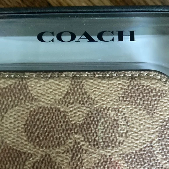 New Sealed Box iPhone 12 12 Pro Coach Wallet Phone Case Tan Signature Le… - Picture 3 of 7